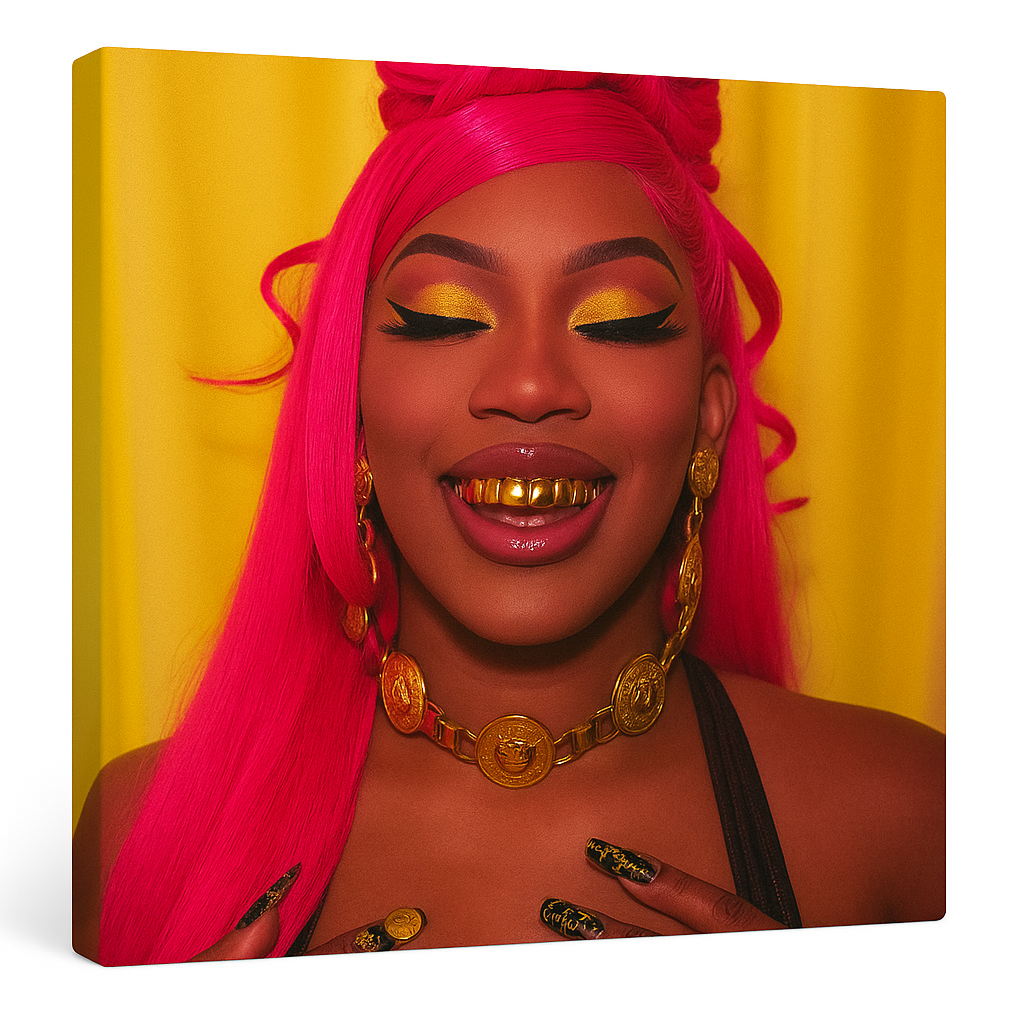 Monaleo Gold Grillz Canvas Print